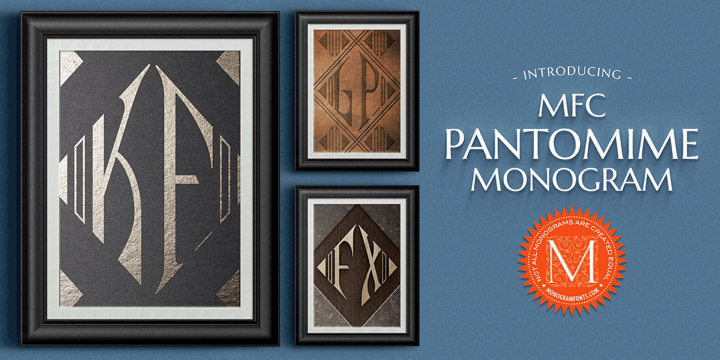 Pantomime Monogram Font Family by Monogram Fonts Co | Font Bros
