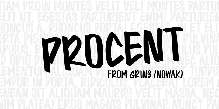 Procent Font Poster #1