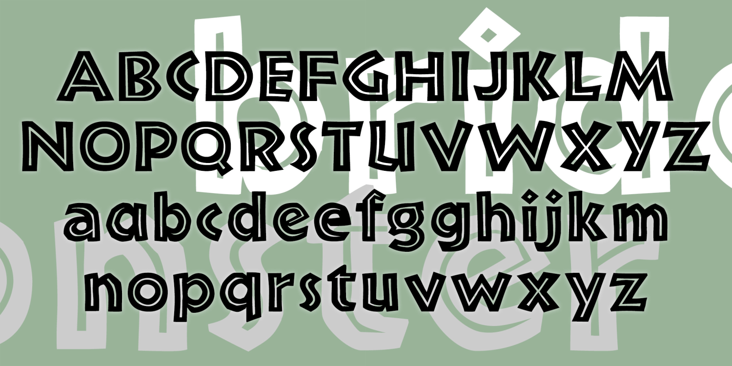 Bride of the Monster Inline Font Family Poster