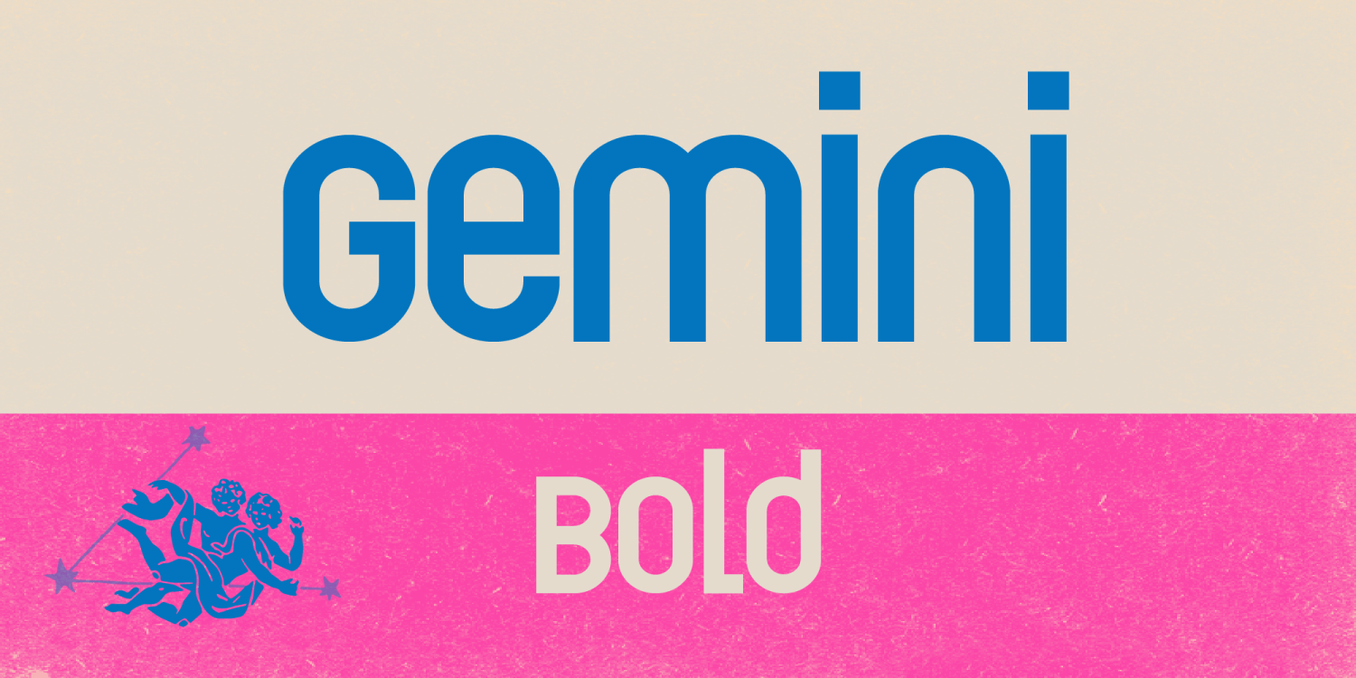 Gemini Bold Font Poster #1