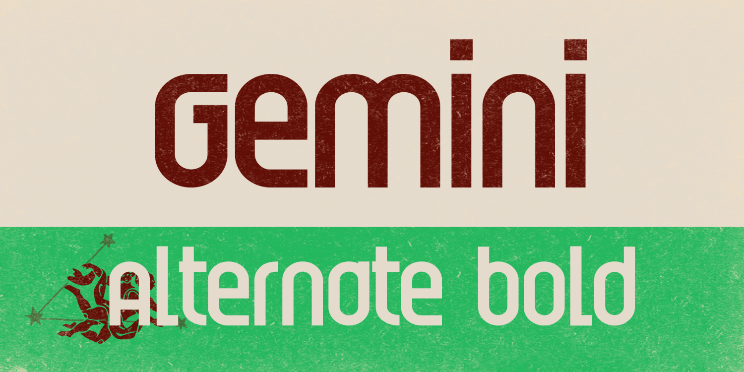 Gemini Bold Font Poster #1