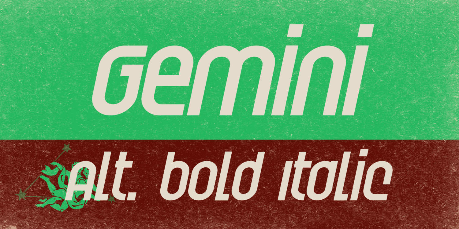 Gemini Bold Font Poster #1