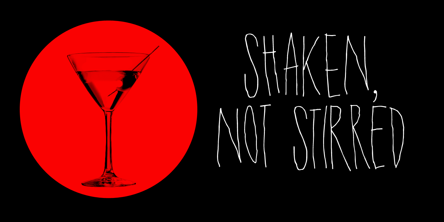 Shaken Not Stirred Font Poster #1