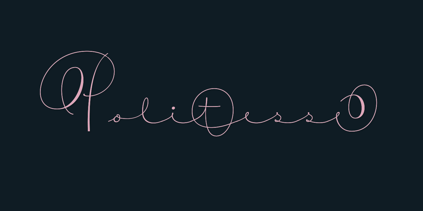 Courtesy Script Pro Font Poster #1