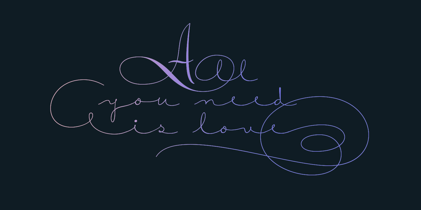 Courtesy Script Pro Font Poster #1