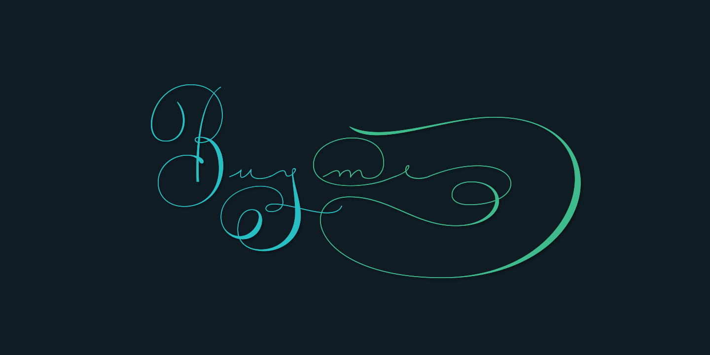 Courtesy Script Pro Font Poster #1