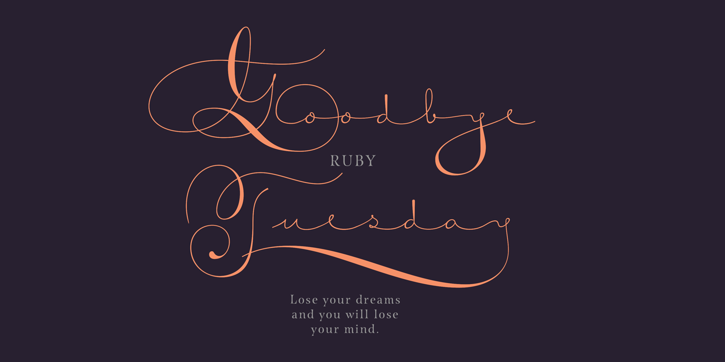 Courtesy Script Pro Font Poster #1