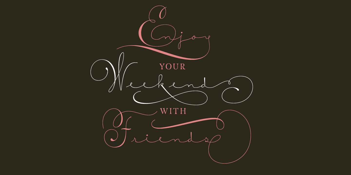 Courtesy Script Pro Font Poster #1