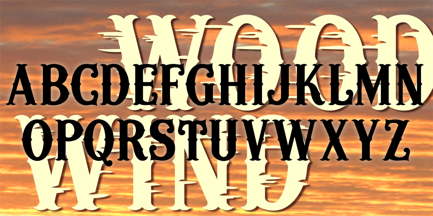 Woodwind Font Family Poster