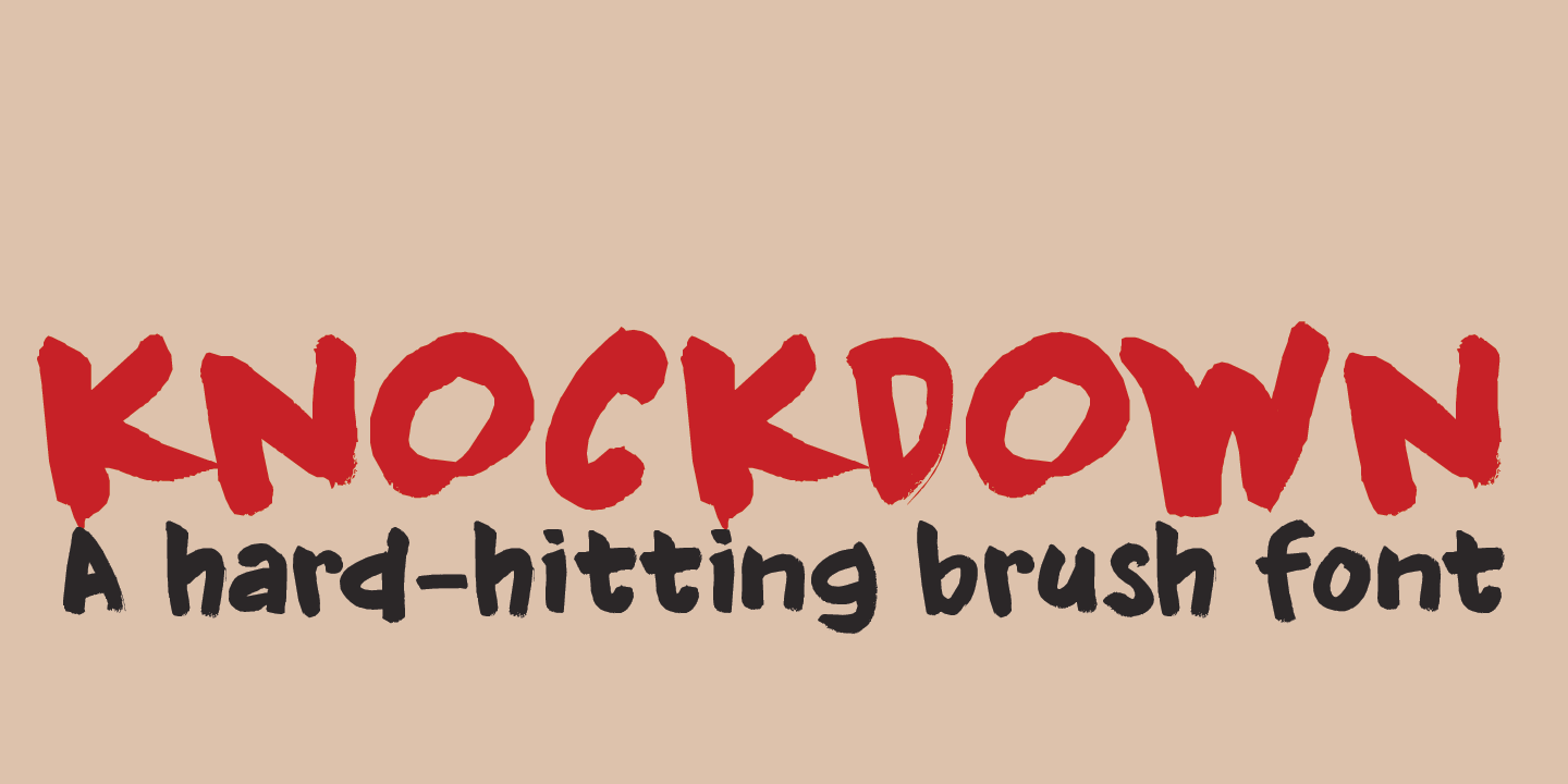 Knockdown Font Poster #1