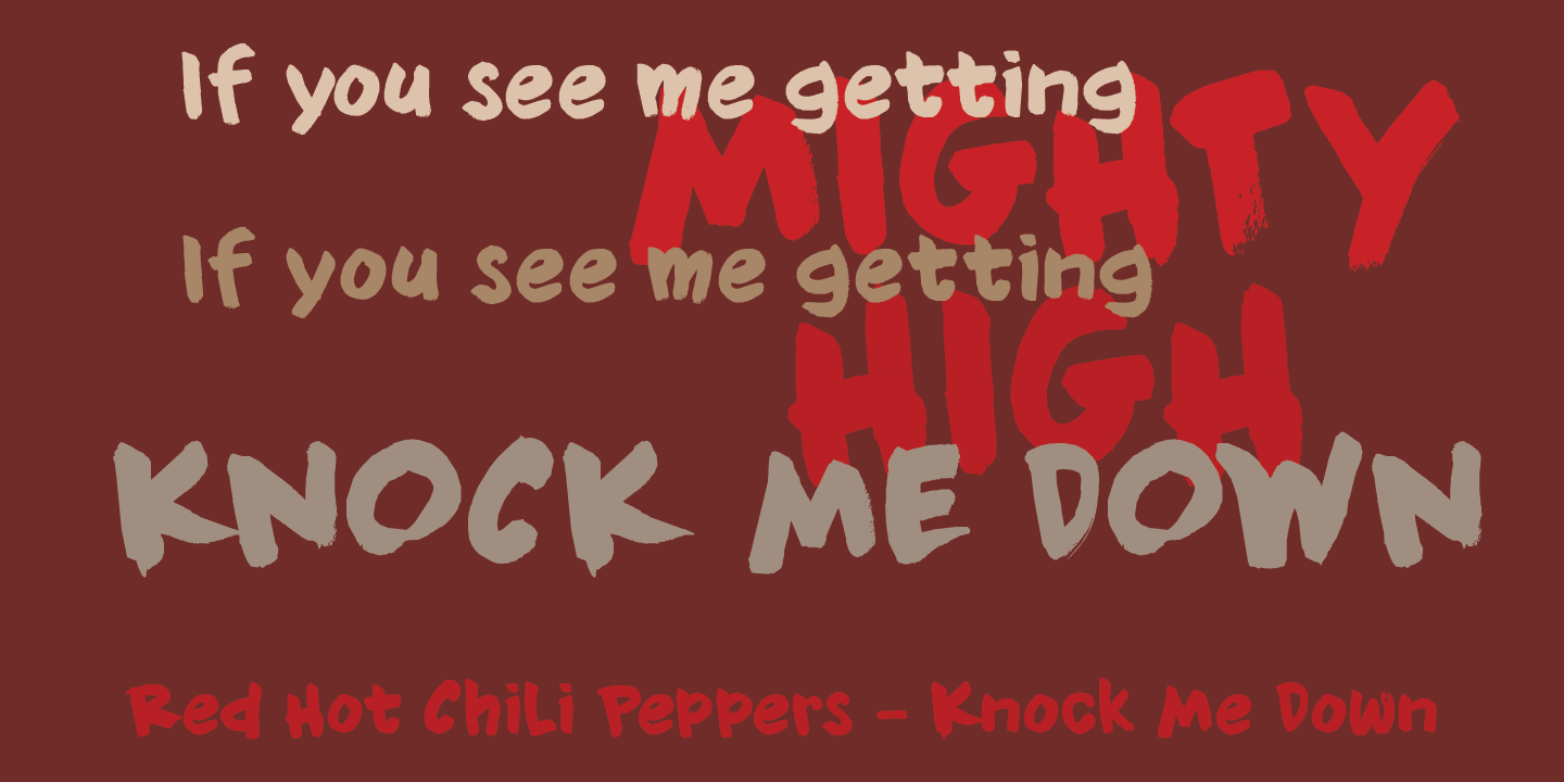 Knockdown Font Poster #1