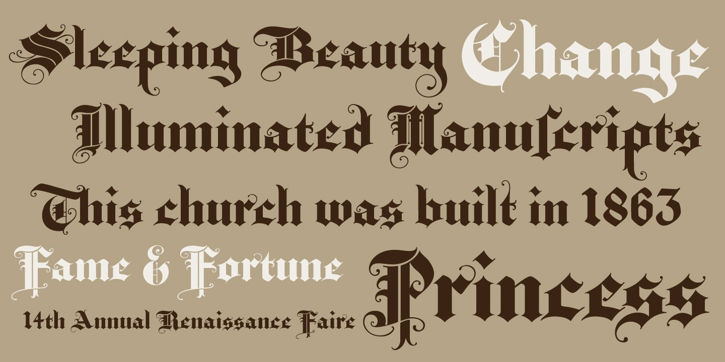 Baroque Text Font Poster #1