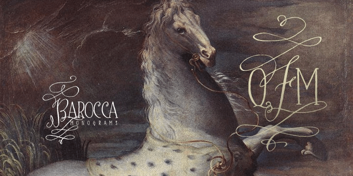 Barocca Monograms Font Poster #1
