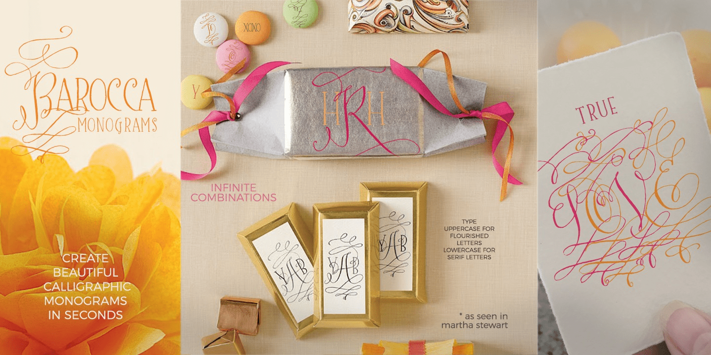 Barocca Monograms Font Poster #1