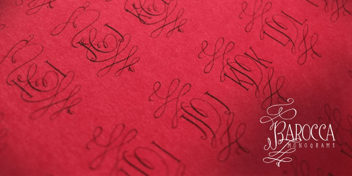Barocca Monograms Font Poster #1