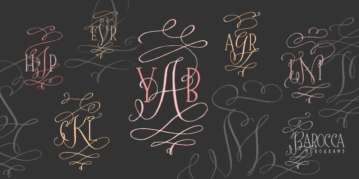 Barocca Monograms Font Poster #1