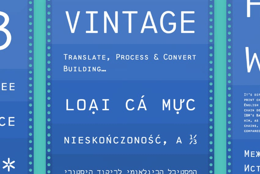 1403 Vintage Mono Pro Font Poster #1
