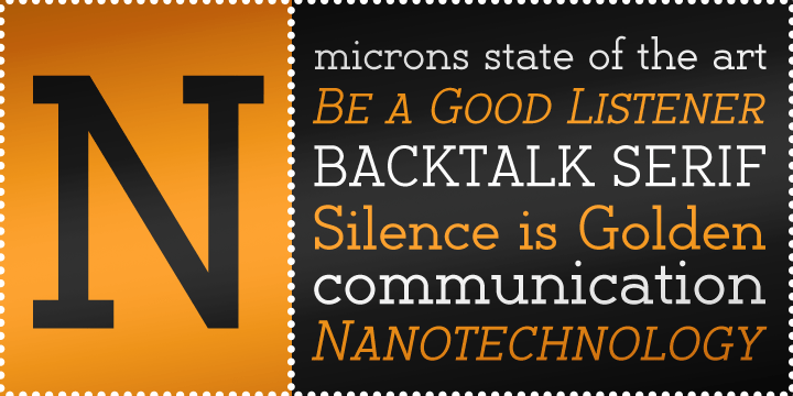 Backtalk Serif BTN Font Family Poster