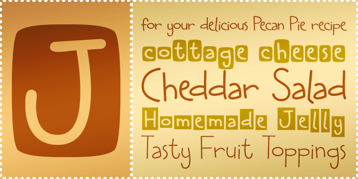 Cheddar Salad BTN Font Family Poster