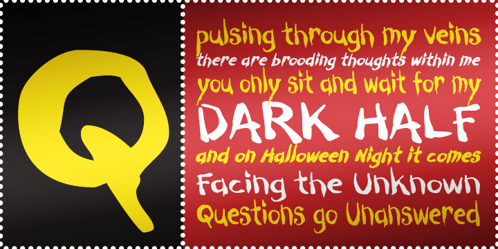 Dark Half BTN Font Family Poster