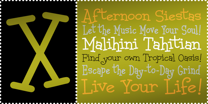 Malihini Tahitian BTN Font Family Poster