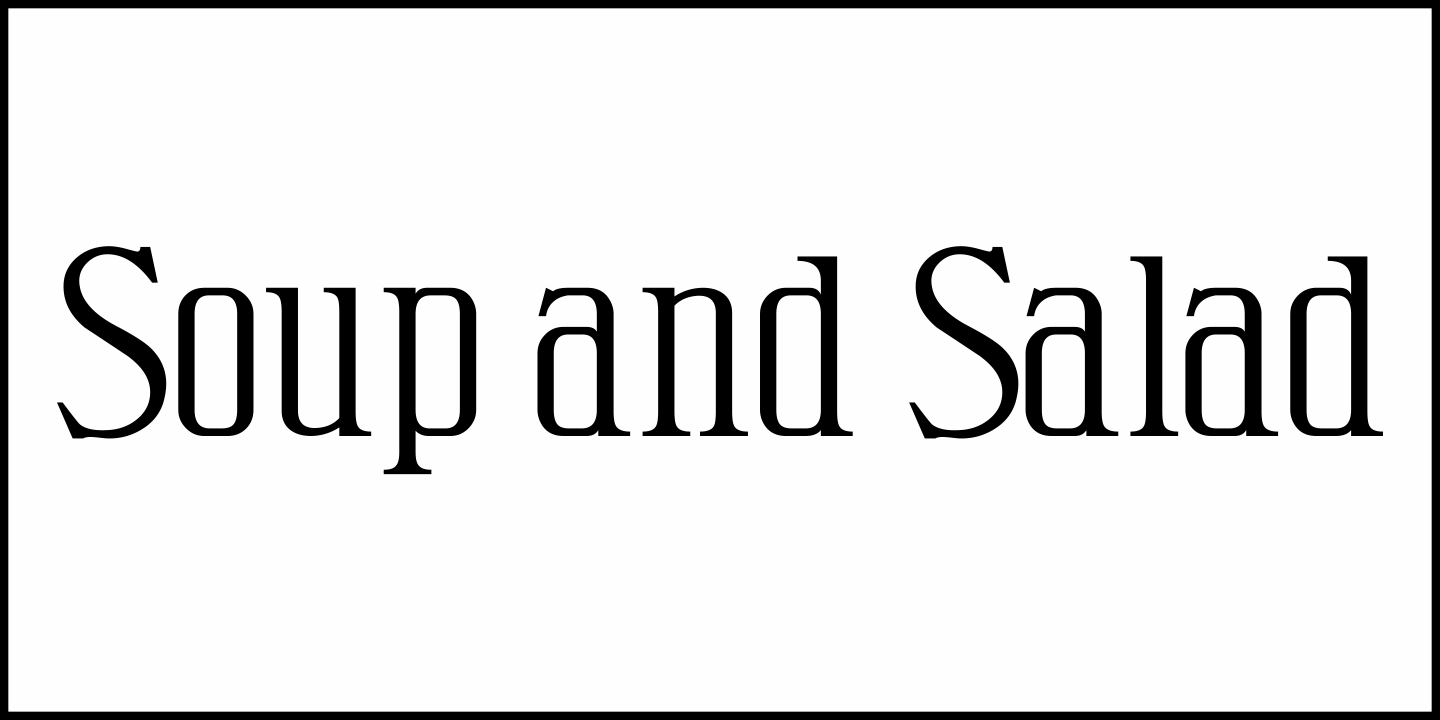 Soup and Salad Font Poster #1