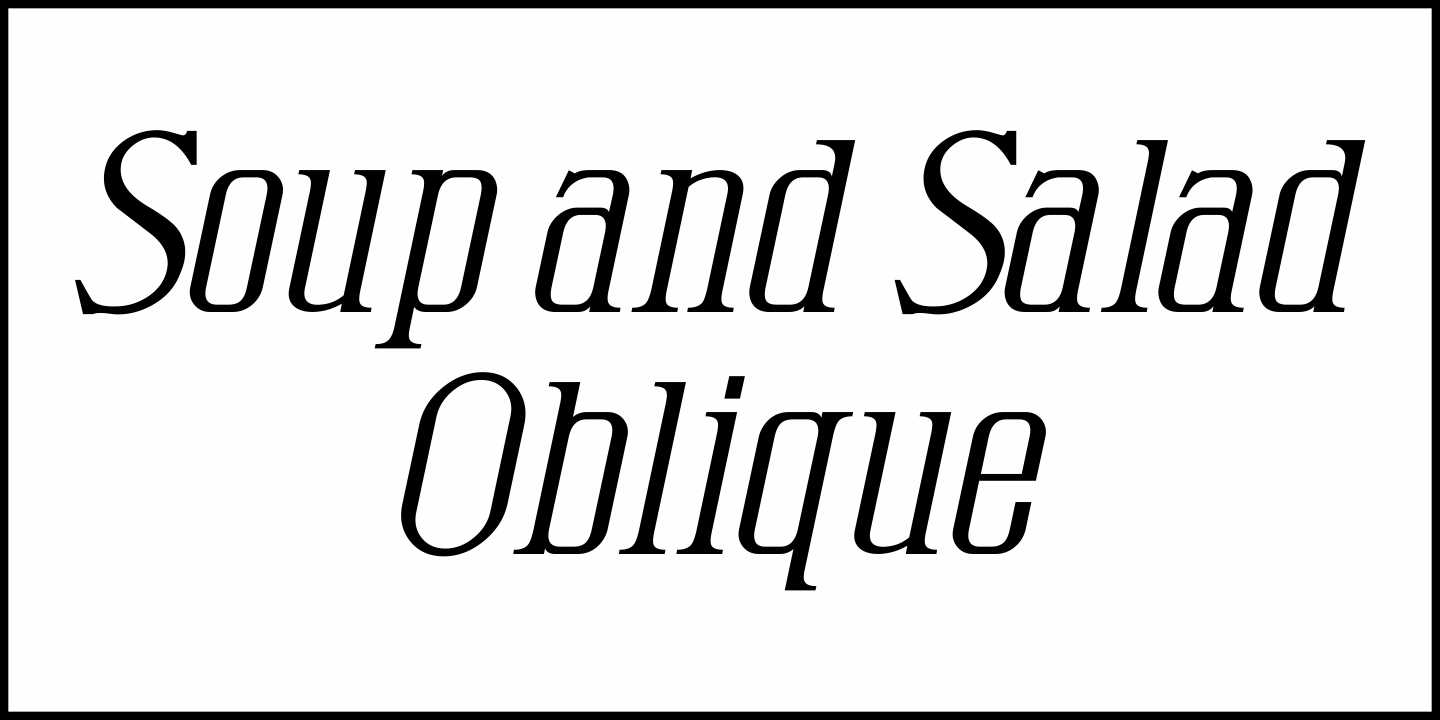 Soup and Salad Font Poster #1