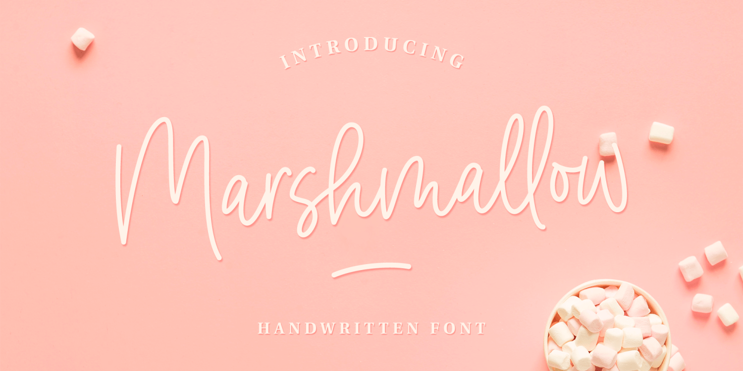 Marshmallow Handwritten Font Poster #1
