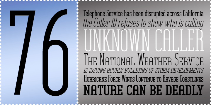 Unknown Caller BTN Font Family Poster