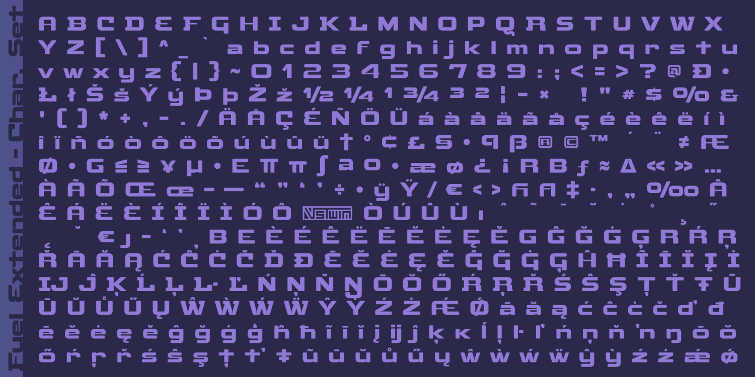 Fuel Extended Font Poster #1