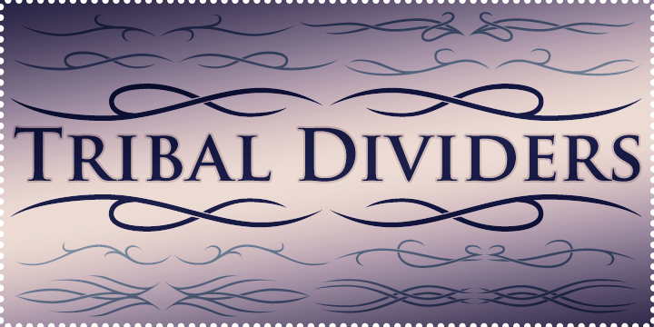 Tribal Dividers BTN Font Family Poster