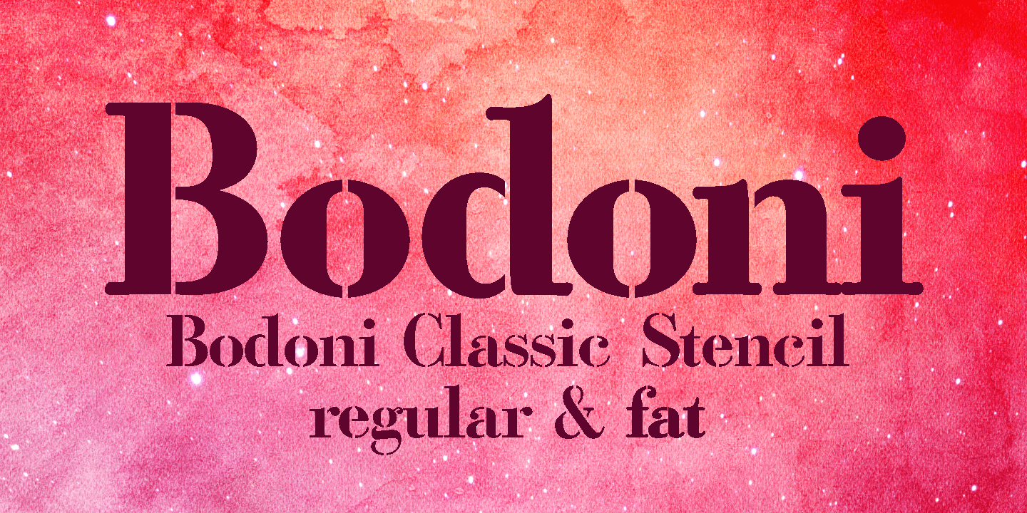 Bodoni Classic Stencil Poster