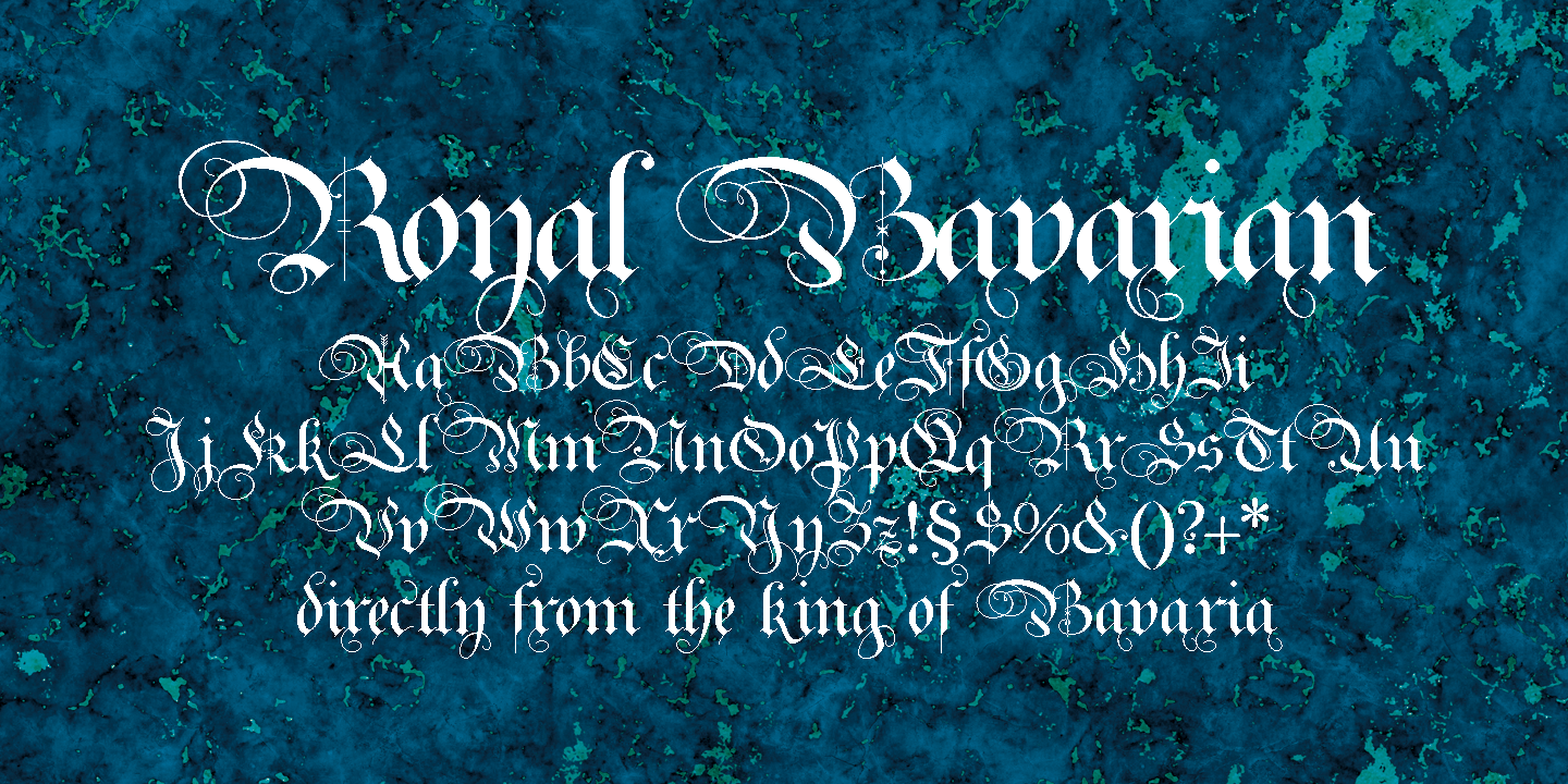 Royal Bavarian Font Poster #1