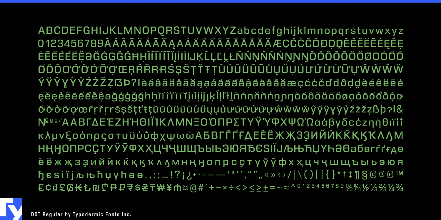 DDT Font Poster #1