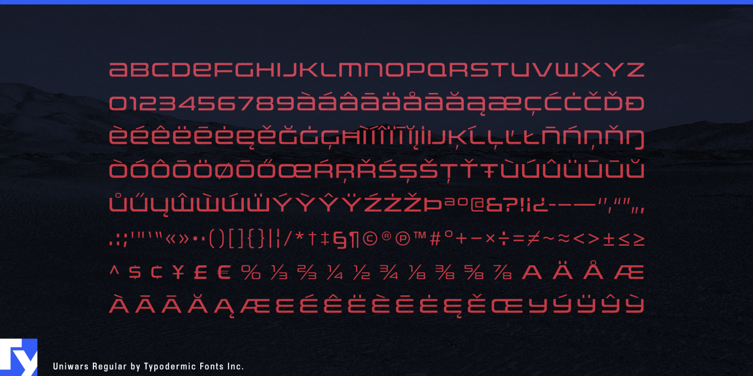 Uniwars Font Poster #1