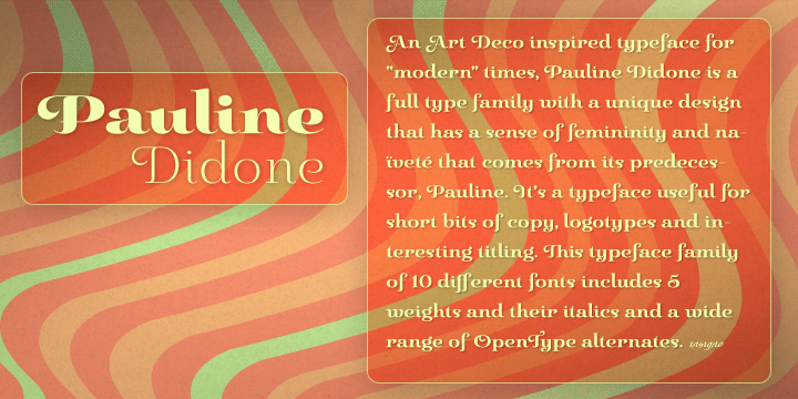 Pauline Didone Font Poster #1