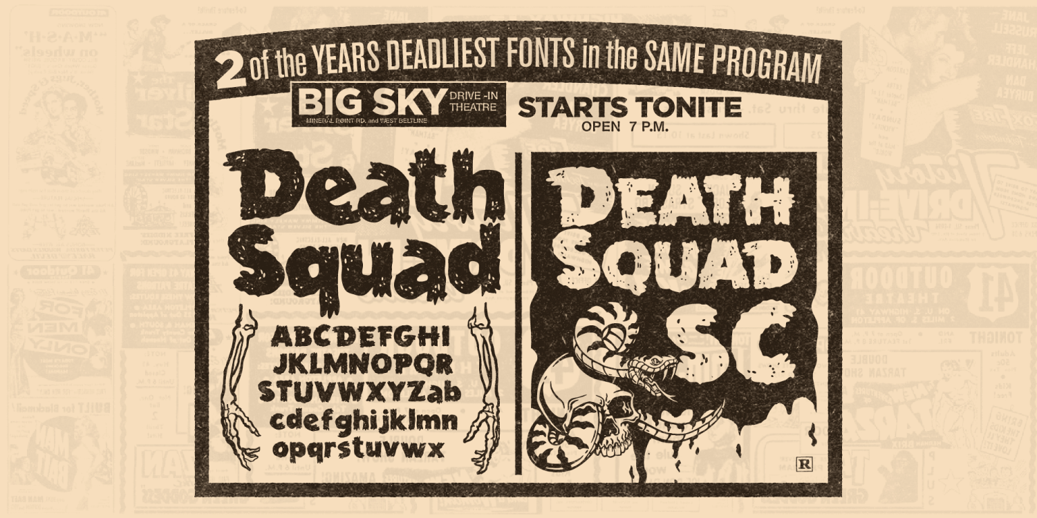 Death Squad Font Poster #1