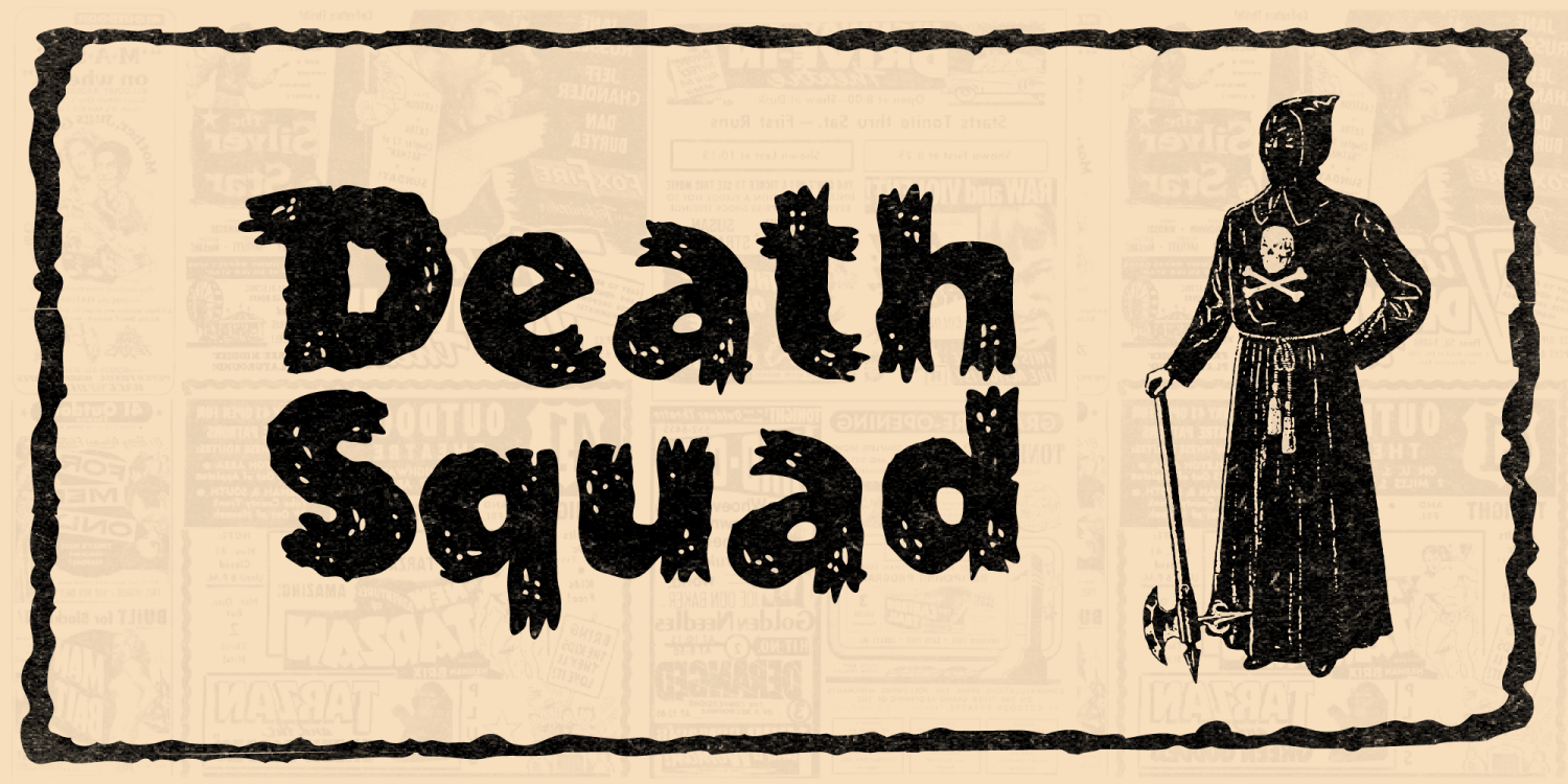 Death Squad Font Poster #1