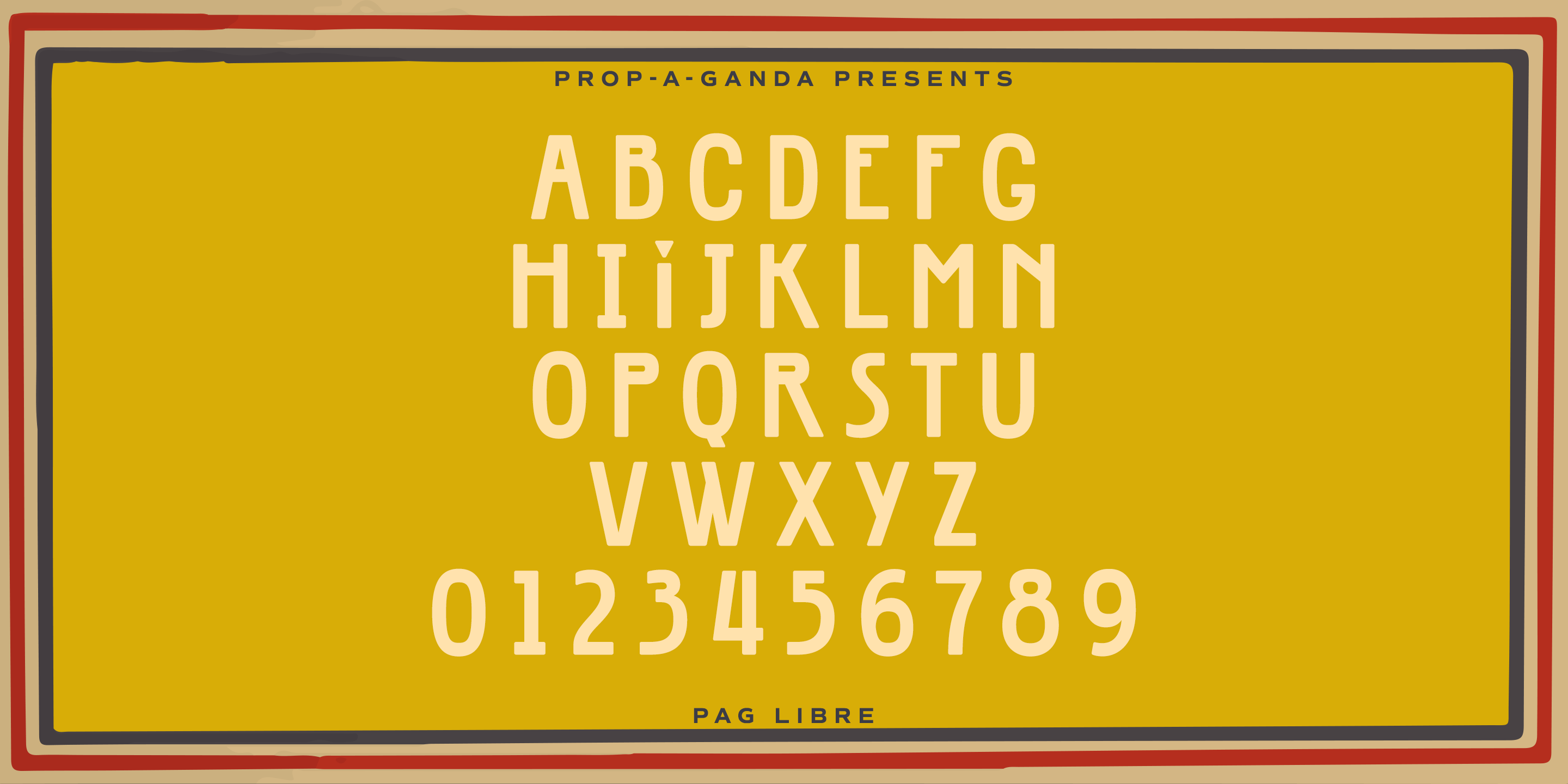 PAG Libre Font Poster #1