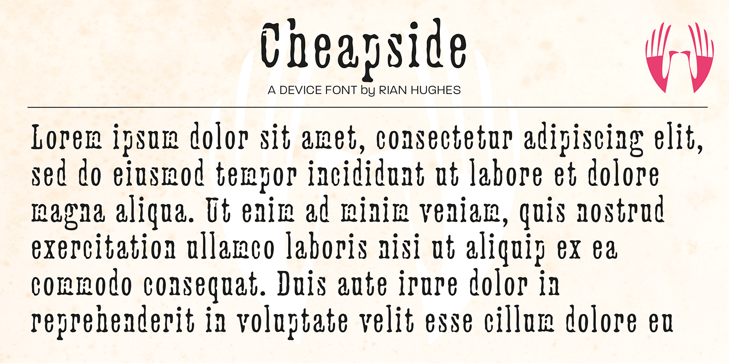 Cheapside Font Poster #1