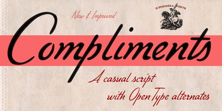 Compliments Font Poster #1