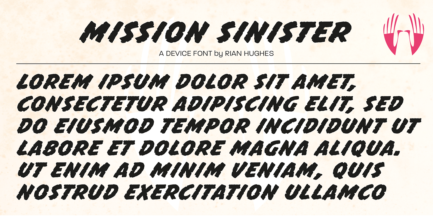 Mission Sinister Font Poster #1