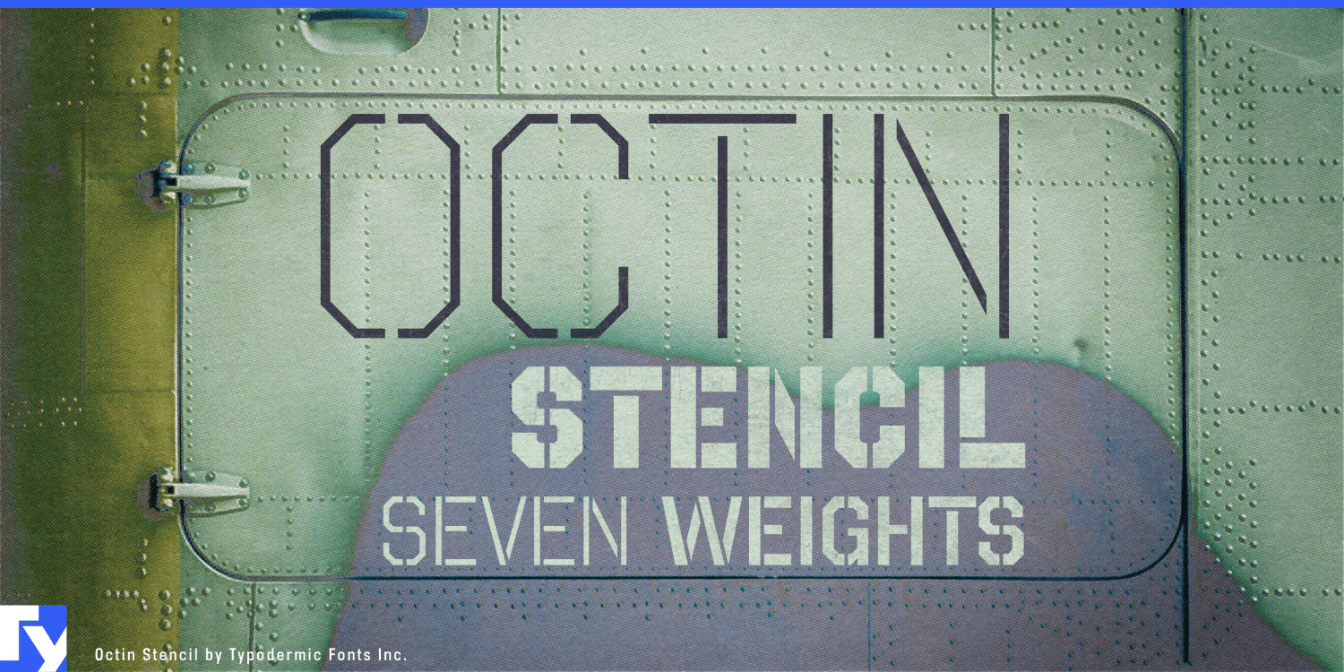 Octin Stencil Font Poster #1