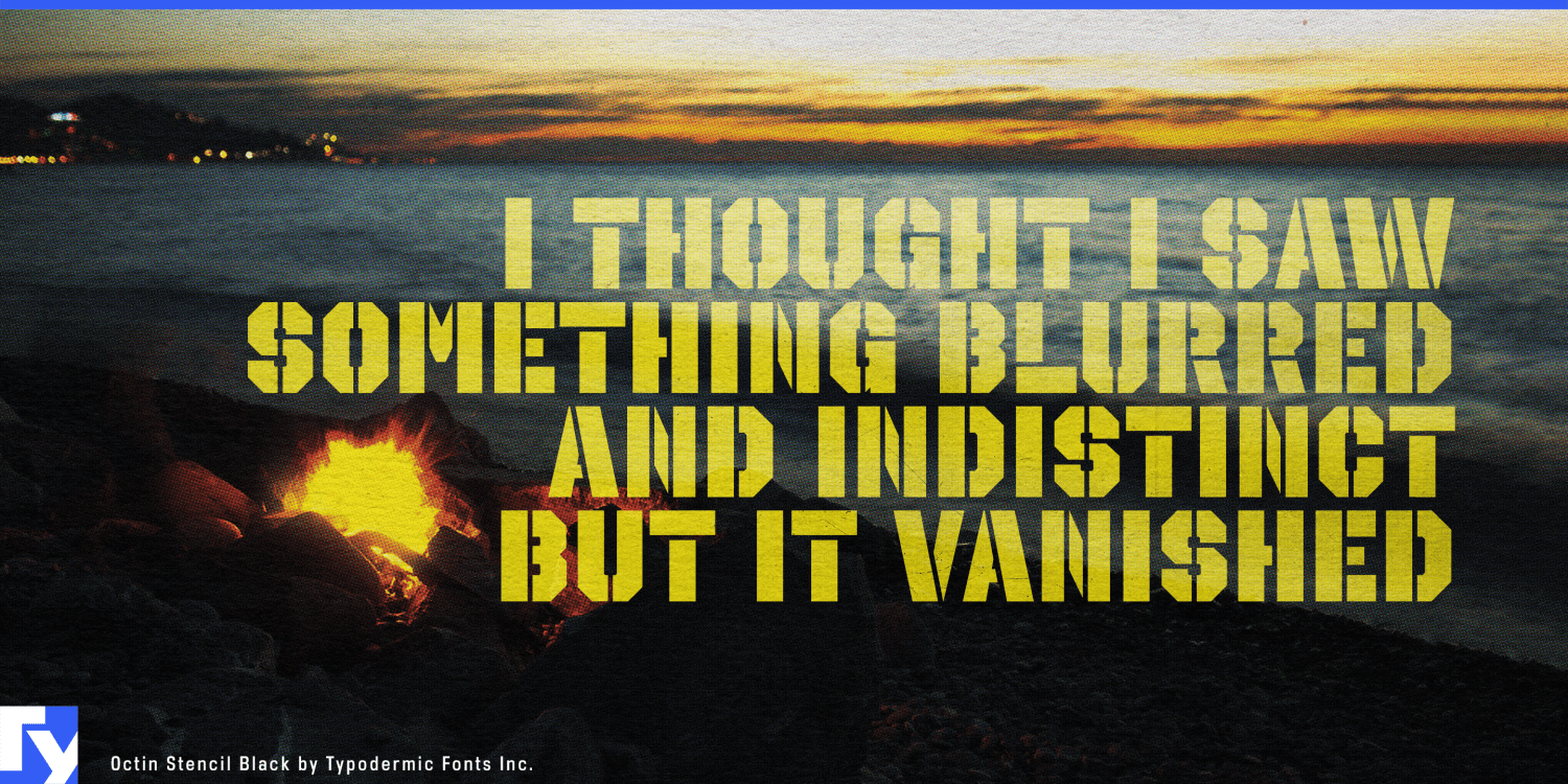 Octin Stencil Font Poster #1