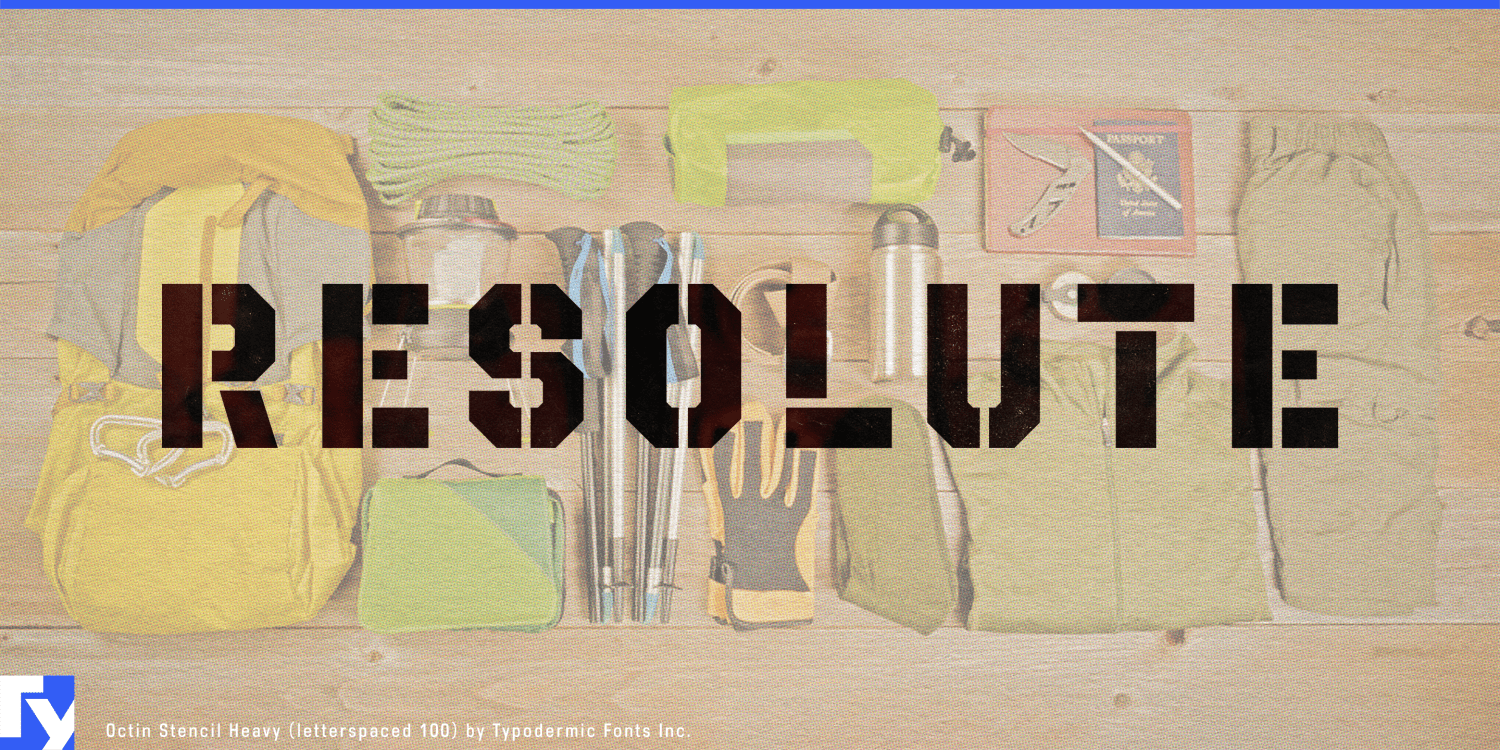 Octin Stencil Font Poster #1
