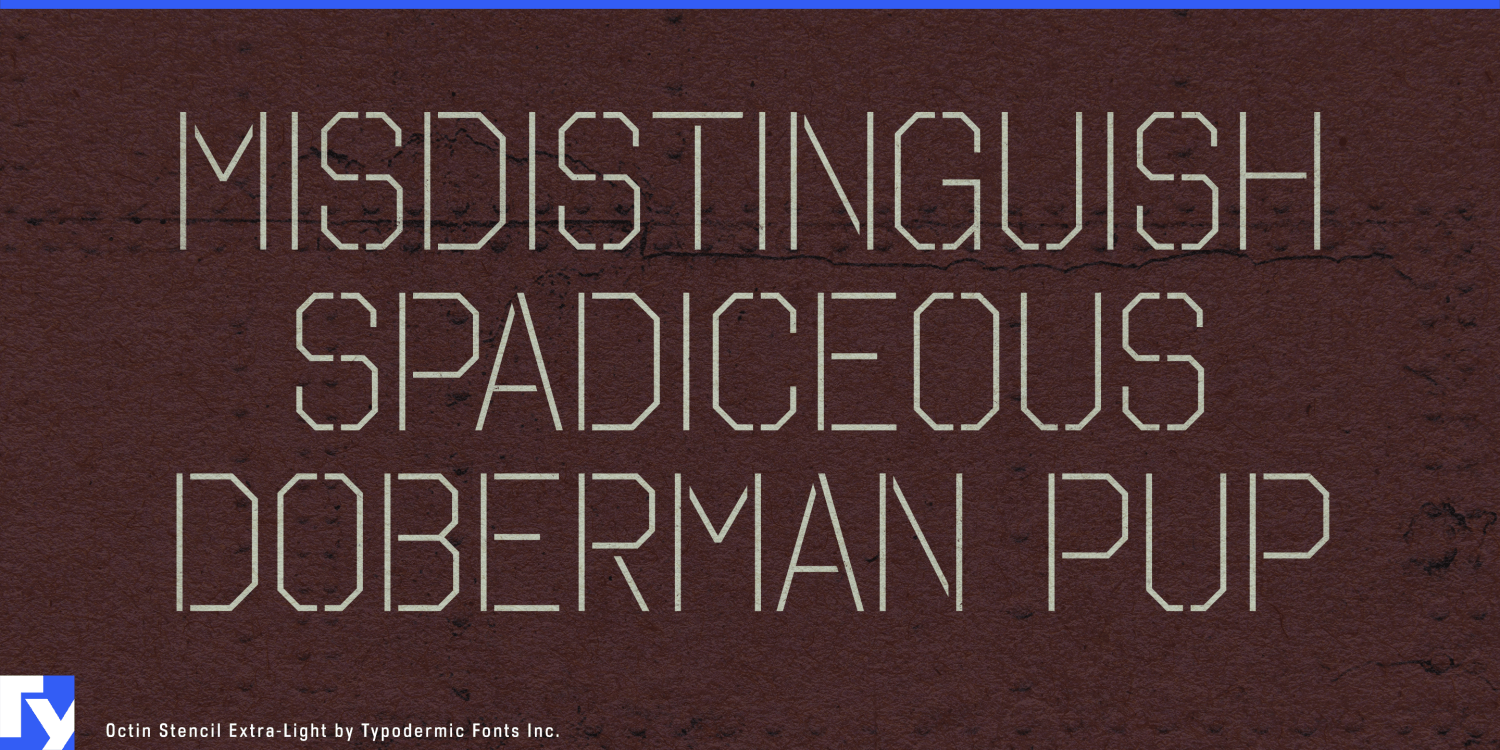 Octin Stencil Font Poster #1