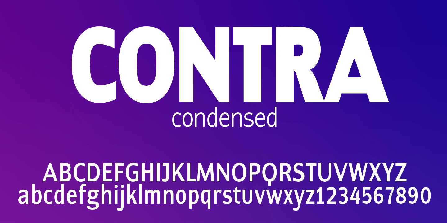 Contra Condensed Font Poster #1