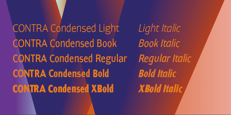 Contra Condensed Font Poster #1
