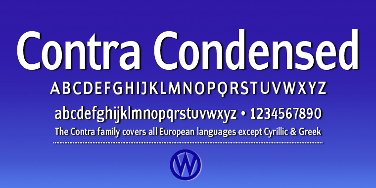 Contra Condensed Font Poster #1