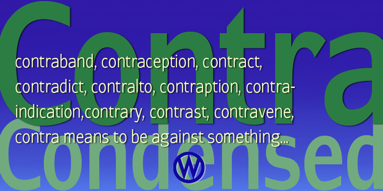 Contra Condensed Font Poster #1